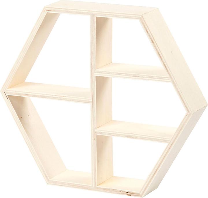 Productafbeelding Creativ Company Houten plank 6-hoek (25 x 28,5 cm)