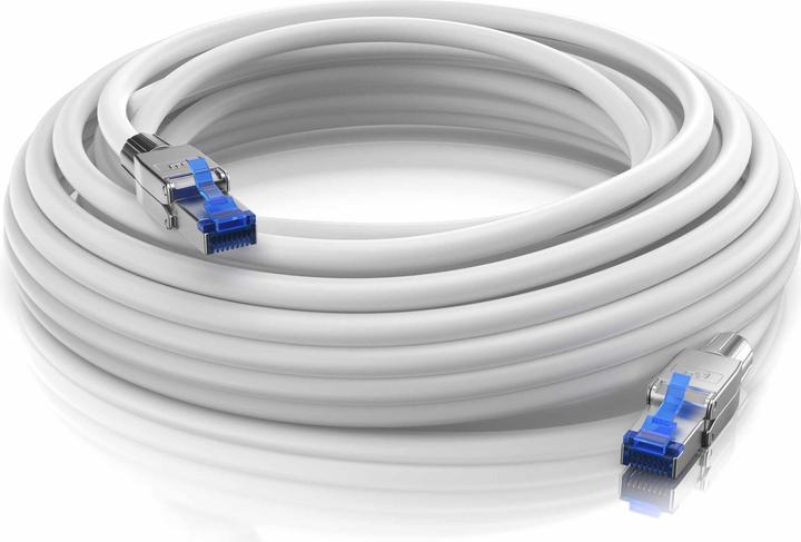 Actual product image Primewire LAN cable CAT.8, RJ-45, network cable CAT 8, Gigabit Ethernet 40 Gbit/s, S/FTP Pimf patch cable (S/FTP, CAT8.1, 30 m)