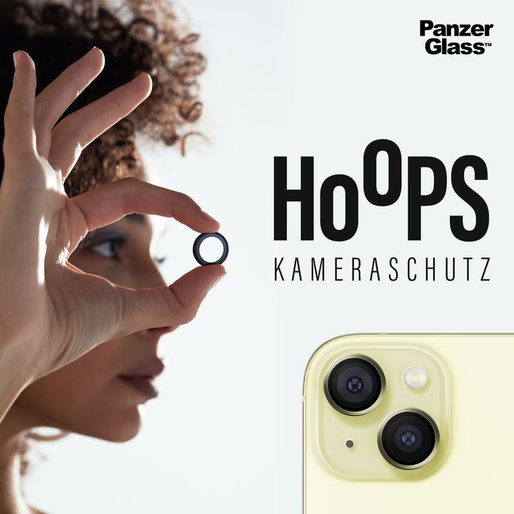 Actual product image PanzerGlass Hoops Camera Lens Protector (1 Piece, Apple iPhone 15)