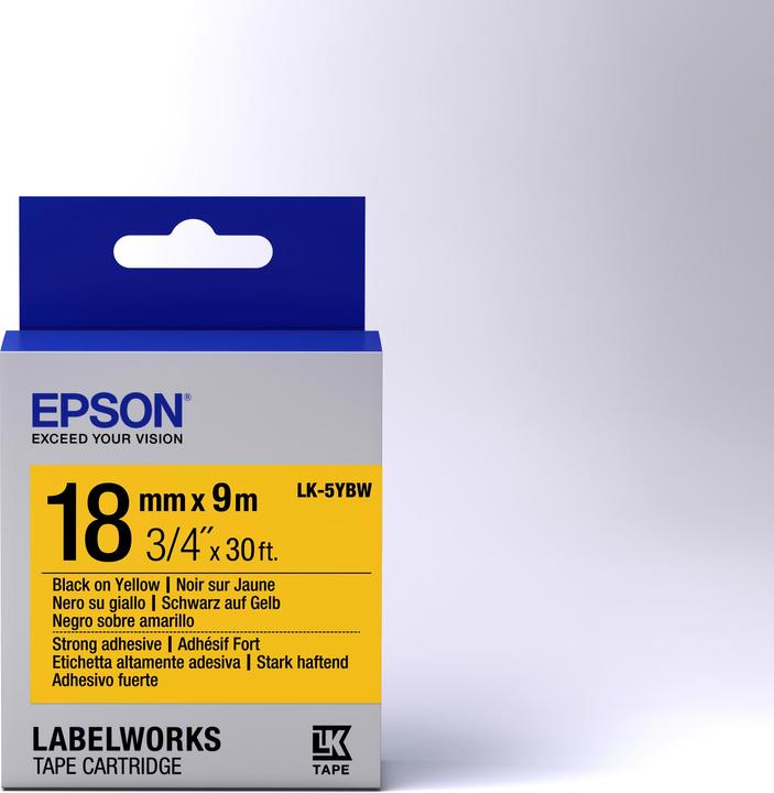 Epson Lk-5ybw (1.80 cm, Yellow, Black)
