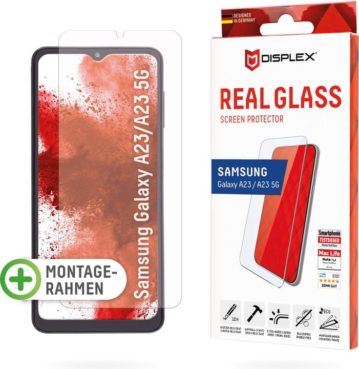 Produktbild Displex Real Glass, 2D Panzerglas (1 Stück, Samsung Galaxy A23 5G, Samsung Galaxy A23, Samsung Galaxy M23, Samsung Galaxy F13, Samsung Galaxy M33, Samsung Galaxy M13)
