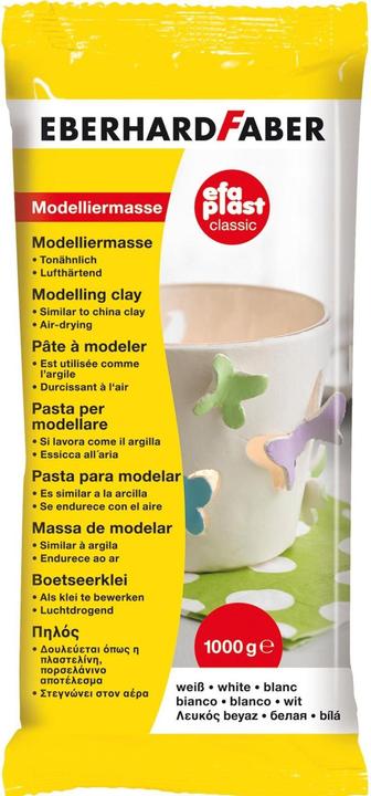 Immagine prodotto EberhardFaber Argilla per modellare EFA PLAST Classic 1 kg, bianco