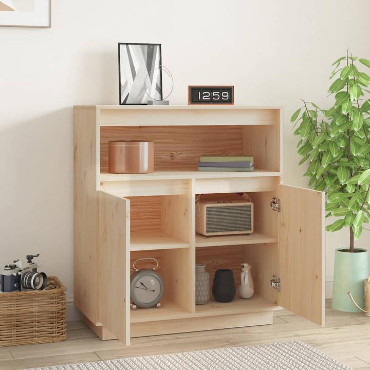 Image du produit VidaXL Sideboard 70x34x80cm Massivholz Kiefer Kommode Beistellschrank Anrichte (70 x 34 x 80 cm)