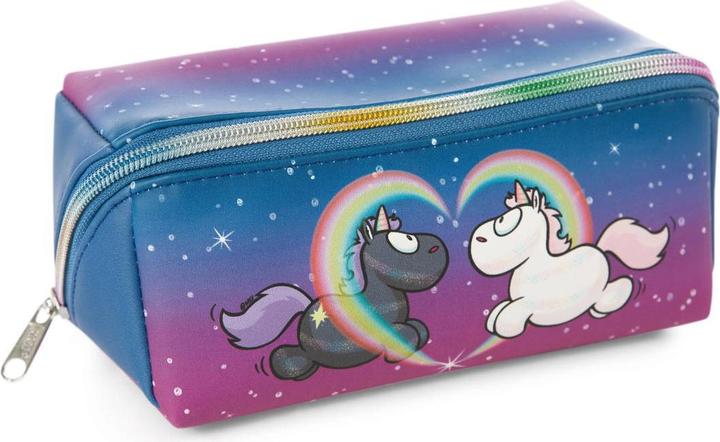 NICI Pochette à crayons Licornes Star Bringer & Moon Keeper motif, 19,0 x 9,0 cm