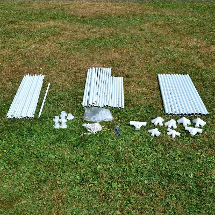 Produktbild VCM Pavillon Partyzelt grün 3x6m PE 110g/m² Gartenzelt Festzelt Eventzelt Marktzelt (300 cm, 600 cm)