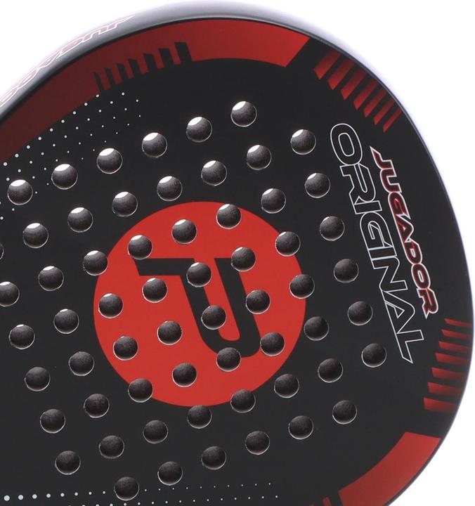 Actual product image Luxtri Padel Racket Jugador Teardrop Shape Black Red 360g Fibreglass EVA Padel Tennis