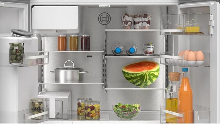 Produktbild Bosch Hausgeräte Serie 6, Kühl-Gefrier-Kombination, mehrtürig, 183 x 90.5 cm, Gebürsteter Stahl mit Anti Fingerprint (574 l)