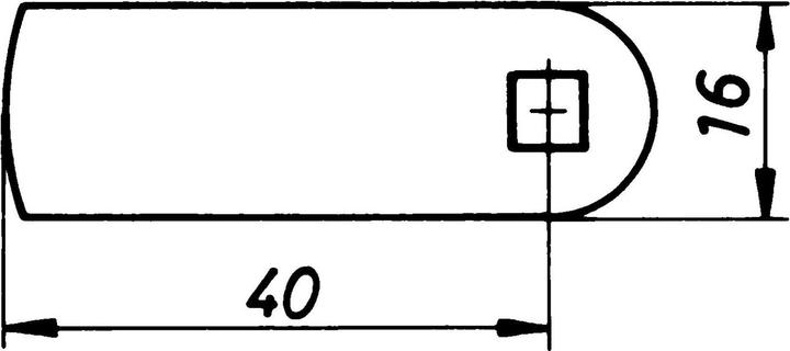 Produktbild Hekna Zylinder-Hebelschloss 6070 Typ 505 rechts, Schliesshebel glatt, L 40 mm