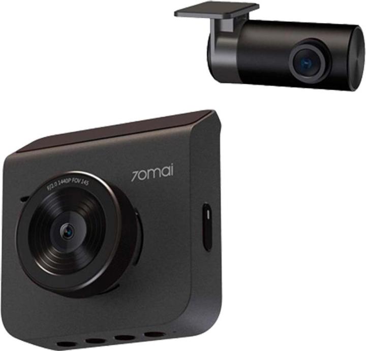 Actual product image 70mai A400 + Rear Camera RC09 Set EU (Rechargeable battery, Built-in display, Wi-Fi, Night vision, GPS receiver, Accelerometer, Built-in microphone, WQHD)