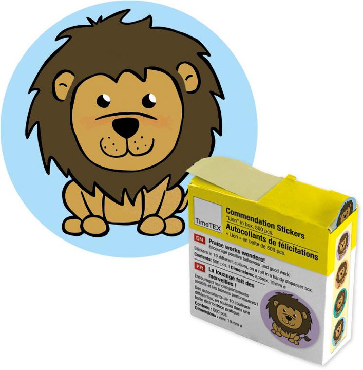 TimeTEX TIME TEX Belobigungs-Aufkleber 62655 Löwe 500 Stück