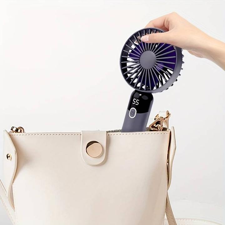 Image du produit PhoneLook Mini ventilateur USB compact et portable avec affichage LED et pied amovible