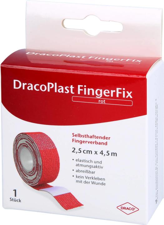 Produktbild Dracco DracoPlast FingerFix Fingerverband 2,5 cm x 4,5 cm rot, 1 St. Pflaster (1 x)