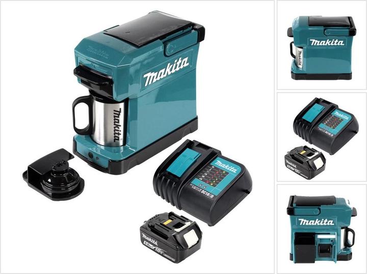 Produktbild Makita DCM 501 RT Kaffeemaschine Akku betrieben, tragbar + 1x 5,0 Ah Akku & LadegerÃ¤t