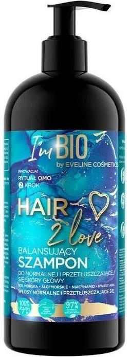 Actual product image Eveline Hair 2 Love Balancing Shampoo For Normal And Oily Hair 400ml (400 ml, Liquid shampoo)