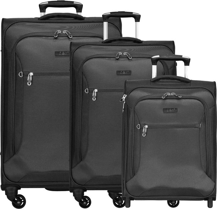 D&N Travel Line 6400 2-4-Rollen Kofferset 3tlg. (202 l, XL (ab 115l))