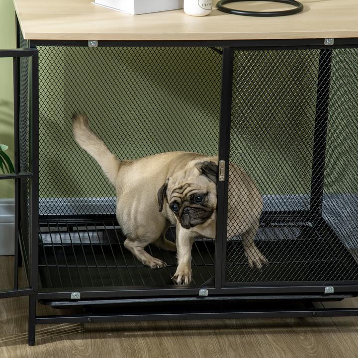 Produktbild PawHut Hundekäfig mit Tischplatte (Hundehütte)