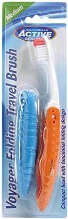 Actual product image Beauty Formulas Active Oral Care - Voyager Folding Travel Brush Travel Toothbrush Medium 2Pcs. (2 x)