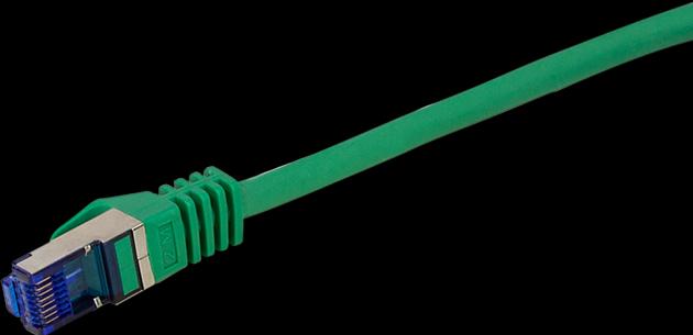 Produktbild LogiLink C6A025S RJ45 CAT 6a S/FTP 0.5m Grün (S/FTP, CAT6a, 0.50 m)
