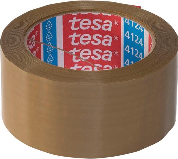 Actual product image tesa tesapack ULTRA STRONG Parcel Tape - PVC packing tape for tight packing and secure bundling (50 mm)