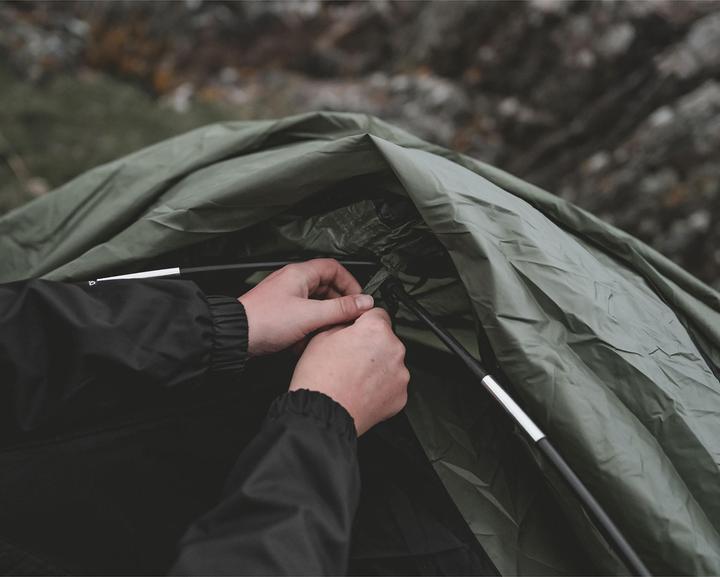 Actual product image Easy Camp Kuppelzelt Setesdal 2 (olivgr?n, mit Tunnel-Vorbau, Modell 2025) (Dome tent, 3.50 kg, 2 persons)