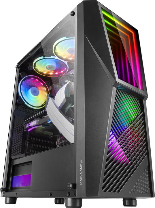 Produktbild Mars Gaming Boitier Moyen Tour Atx Mc777 RGB Avec Panneau Vitré (Noir) (ATX, Mini-ITX)
