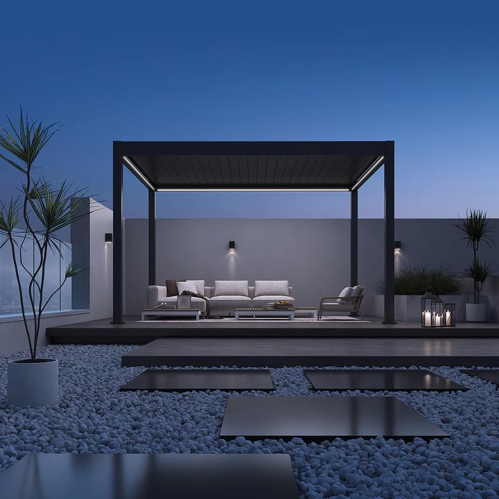 Immagine prodotto Weide Pergola elettrica 3x4m antracite con LED (400 cm, 300 cm)