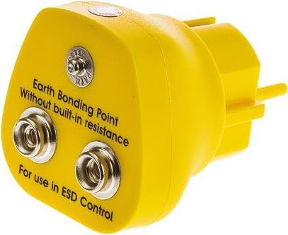 Actual product image Rs Pro Euro style earth bondingplug,2x10mm stud (Static protection)