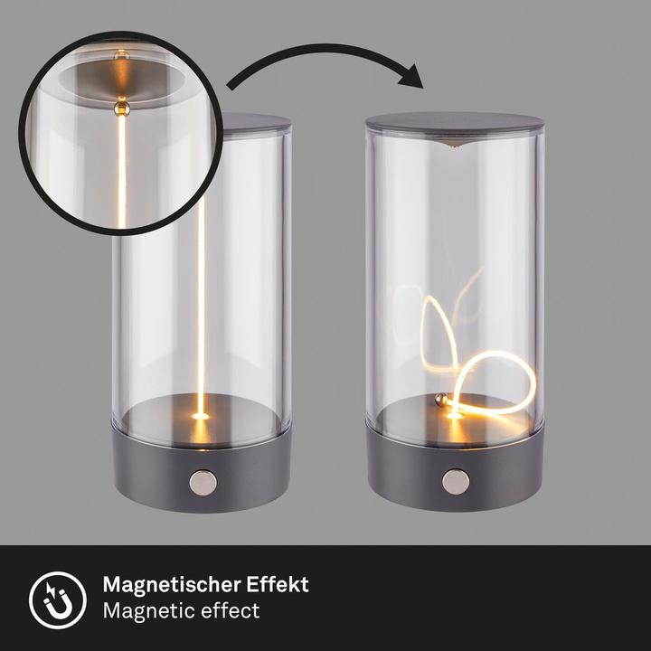 Actual product image Briloner WIGGLE Akku Tischleuchte mit Lichtfaden - Anthrazit
