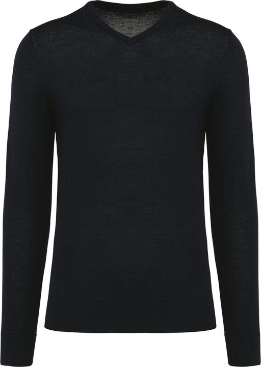 Kariban Merino-Pullover mit V-Ausschnitt