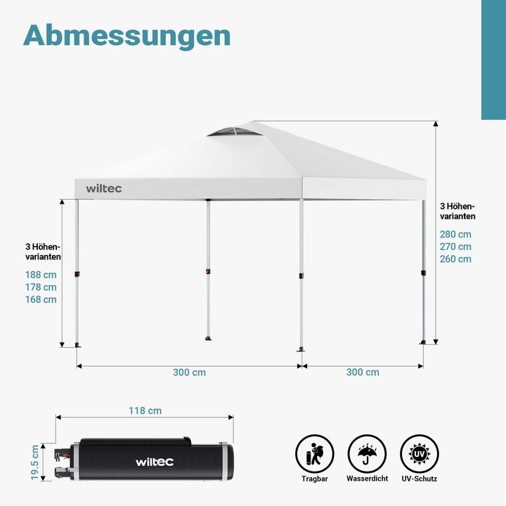 Produktbild Wiltec Pop up (300 cm, 300 cm)