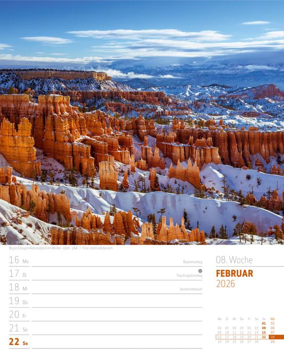 Produktbild Planet Erde - Landschaften der Welt - Wochenplaner Kalender 2026 (25 x 33 cm, Harter Einband, Deutsch)