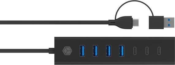 Actual product image Icy Box IB-HUB1737-C3 (USB-C, 7 Ports)