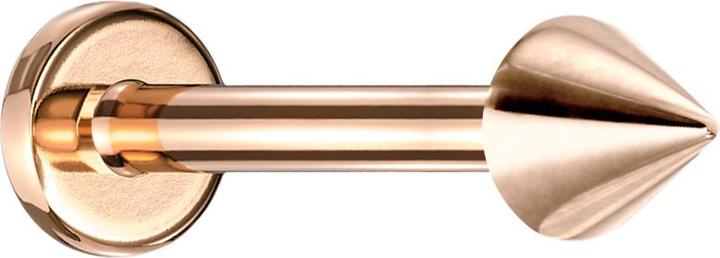 Star Piercing Labret rosegold mit Cone (ohne Messing, Chirurgenstahl 316L)