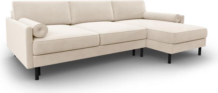 Actual product image Micadoni Velvet Right Corner Sofa With Bed Function And Box, "Scott", 5 Seats, 212x142x87Made in Europe (Corner sofa)