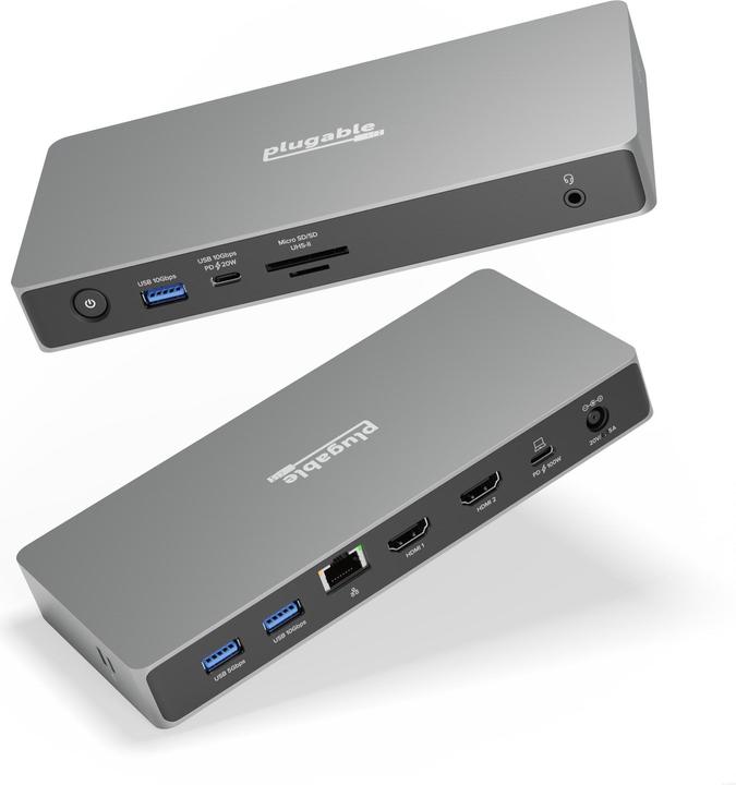 Actual product image Plugable UD-4VPD-UK (USB-C, 10 Ports)