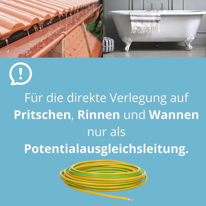 Produktbild Kalitec 10 Meter H07V-K 1,5 mm² grün-gelb Verdrahtungsleitung I Aderleitung flexibel I PVC Einzelade (10 m)