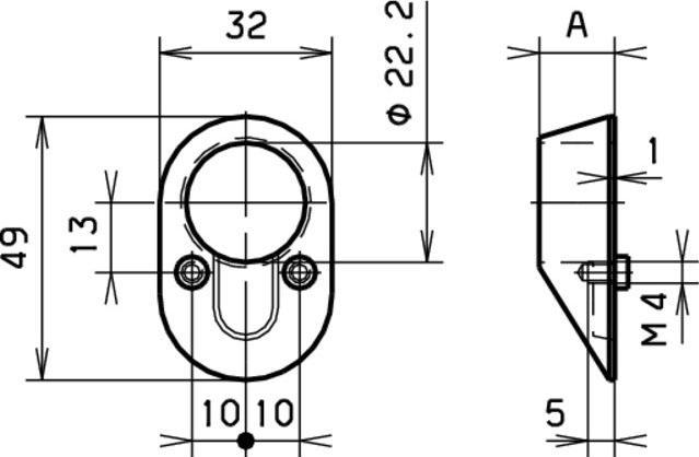 Produktbild Nickal Sicherheitsrosette oval RZ (Türrosette)