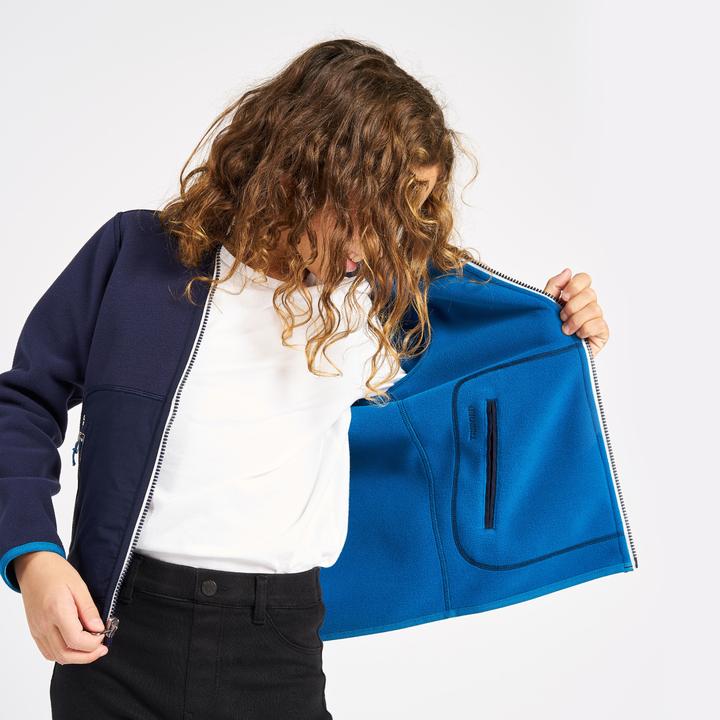 Immagine prodotto Tribord Giacca in pile vela bambini calda reversibile 500 blu navy/blu (110)