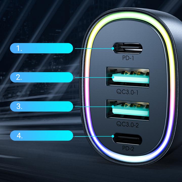Produktbild Joyroom 4 Port Car Charger