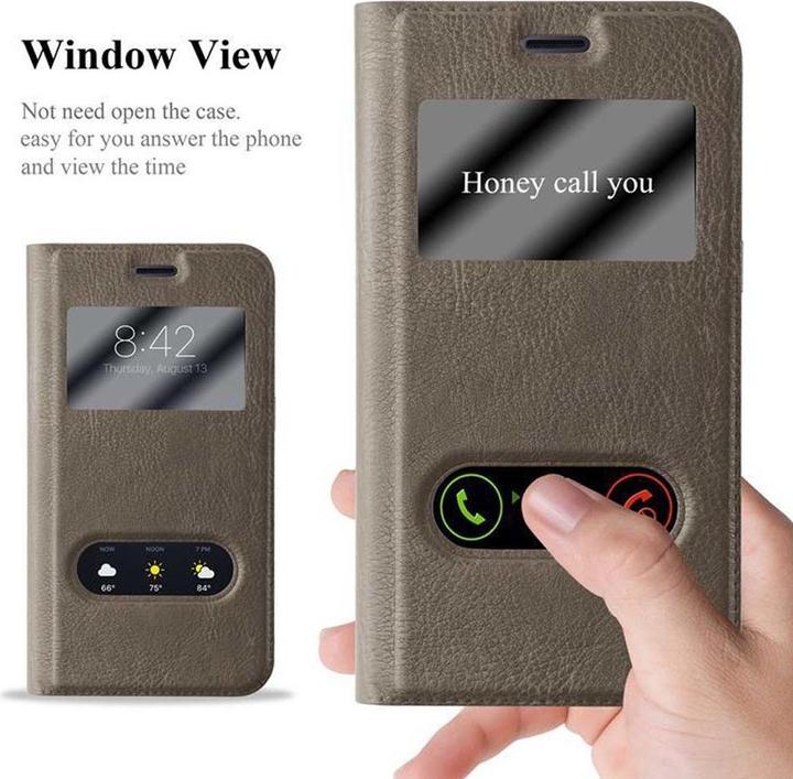 Produktbild Cadorabo Book mit View Doppelfenster Cover (Samsung Galaxy J1 (2016))