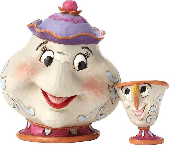 Actual product image Enesco Figurine Mrs Samovar & Chip (Disney Traditions)