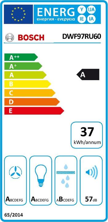 Energie-Label Bosch Hausgeräte DWF97RU60 (Wandhaube)