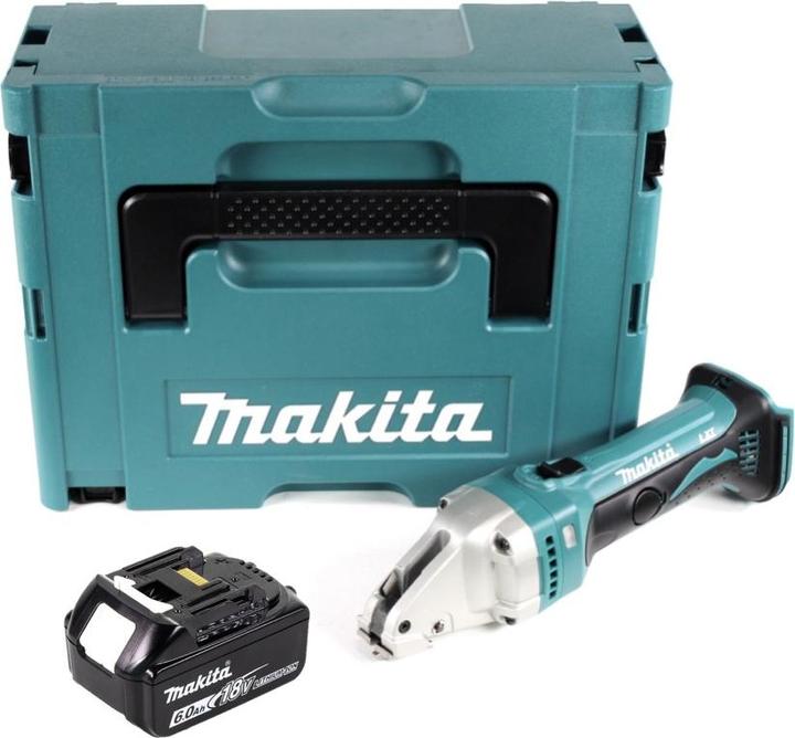 Actual product image Makita DJS 161 G1J Battery tin snips 18 V 1.6 mm + 1x battery 6.0 Ah + Makpac - without charger