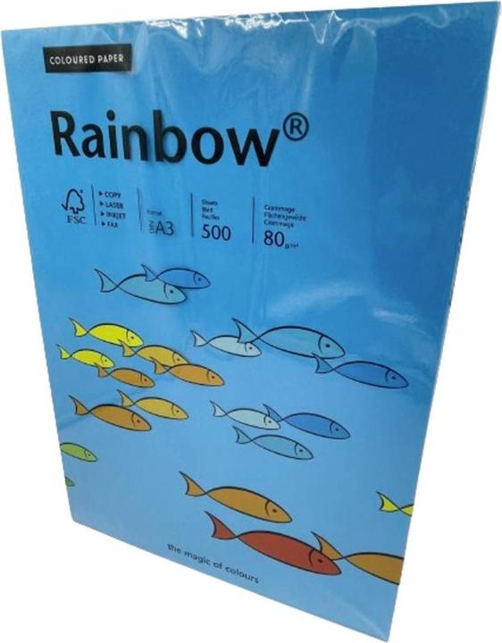 Productafbeelding Rainbow Multifunctioneel papier kleur DIN A3 80g/m² intensief blauw 500 vel/verpakking. (80 g/m², 500 x, A3)