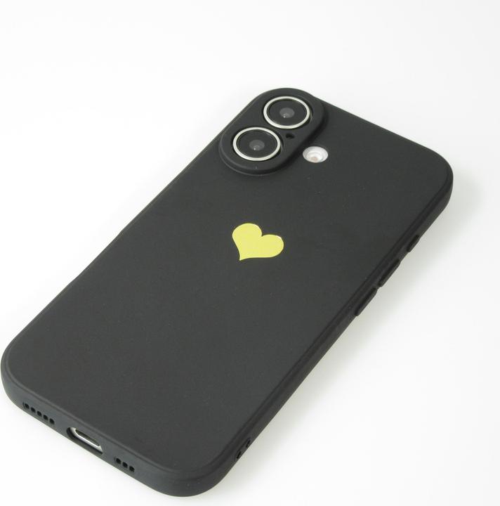 Actual product image PhoneLook Cover Silicone Mat Heart gold (Apple iPhone 16 Plus)