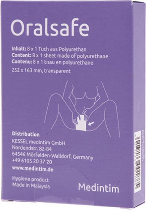Produktbild Medintim Oralsafe Lecktuch Vanille (8 Stk.)