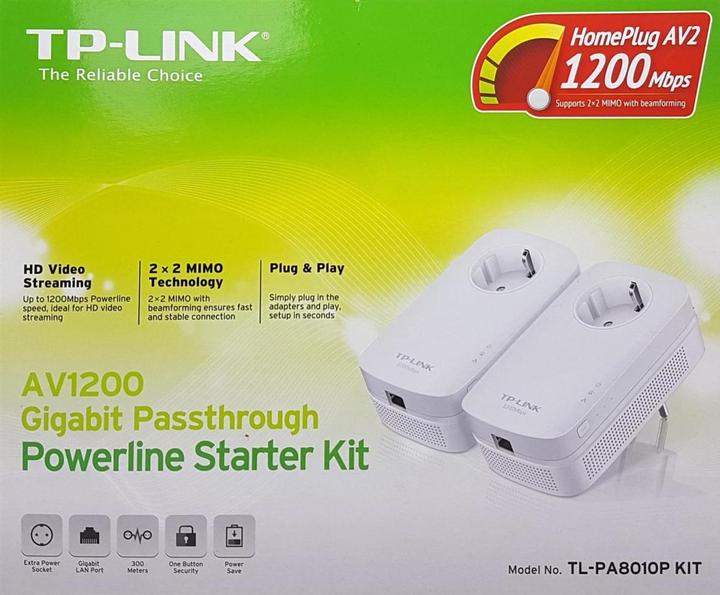 Image du produit TP-Link AV1300 Kit de démarrage pour courant porteur Gigabit Passthrough (1200 Mbit/s)
