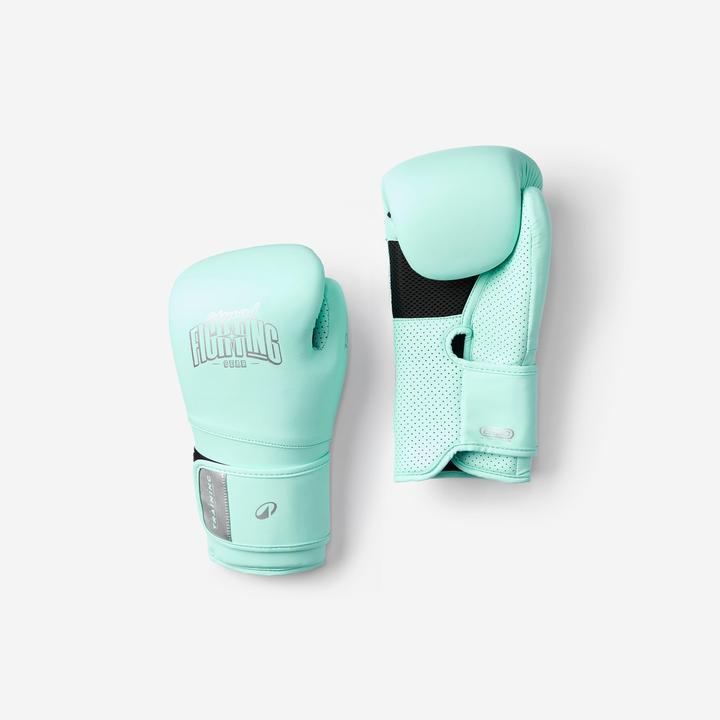 Image du produit Domyos Gants de boxe training avec mousse ergonomique, vert menthe (12 OZ, 12)