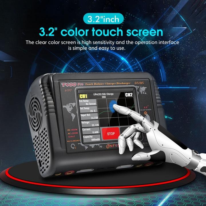 Produktbild HTRC Ladegerät DUO Touch T400PRO 200W (12A)