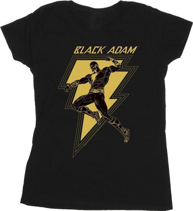Black Adam Golden Bolt Chest TShirt